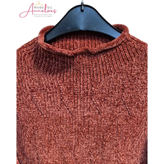 Blue Seven Pullover 248140 LM Turtle Chenille Wijnrood Blue Seven Pullover 248140 LM Turtle Chenille Wijnrood